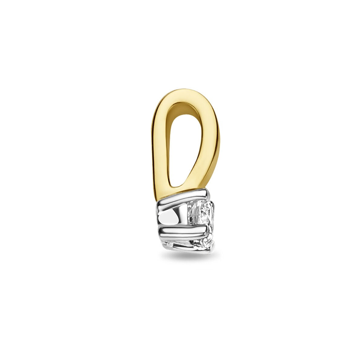 colgante de oro bicolor con diamante