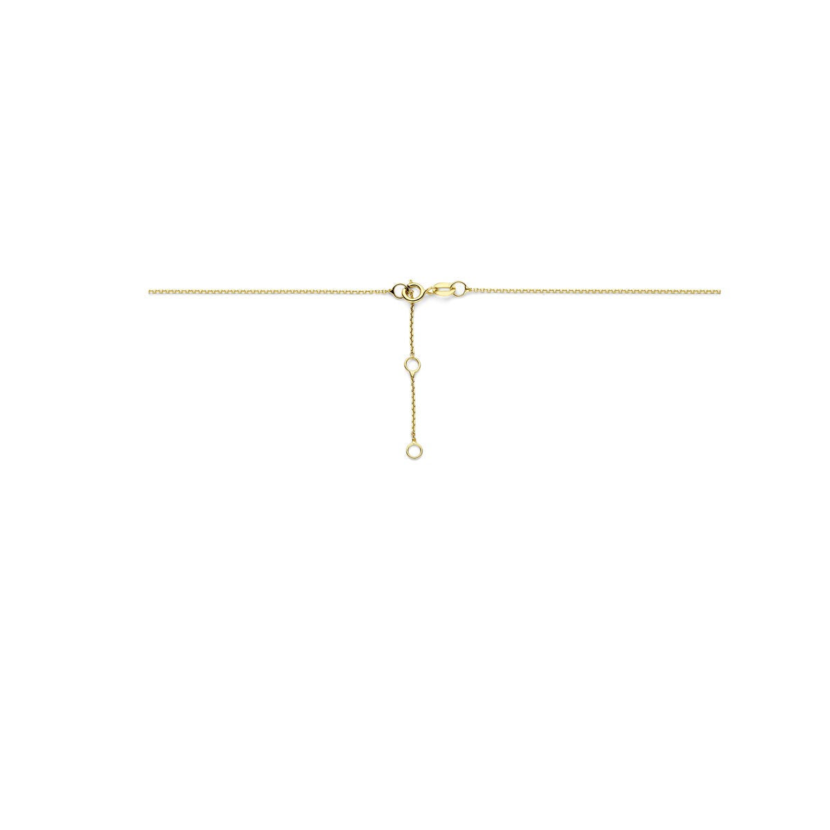 Collar de oro 14k con circonitas – eslabón Jasseron