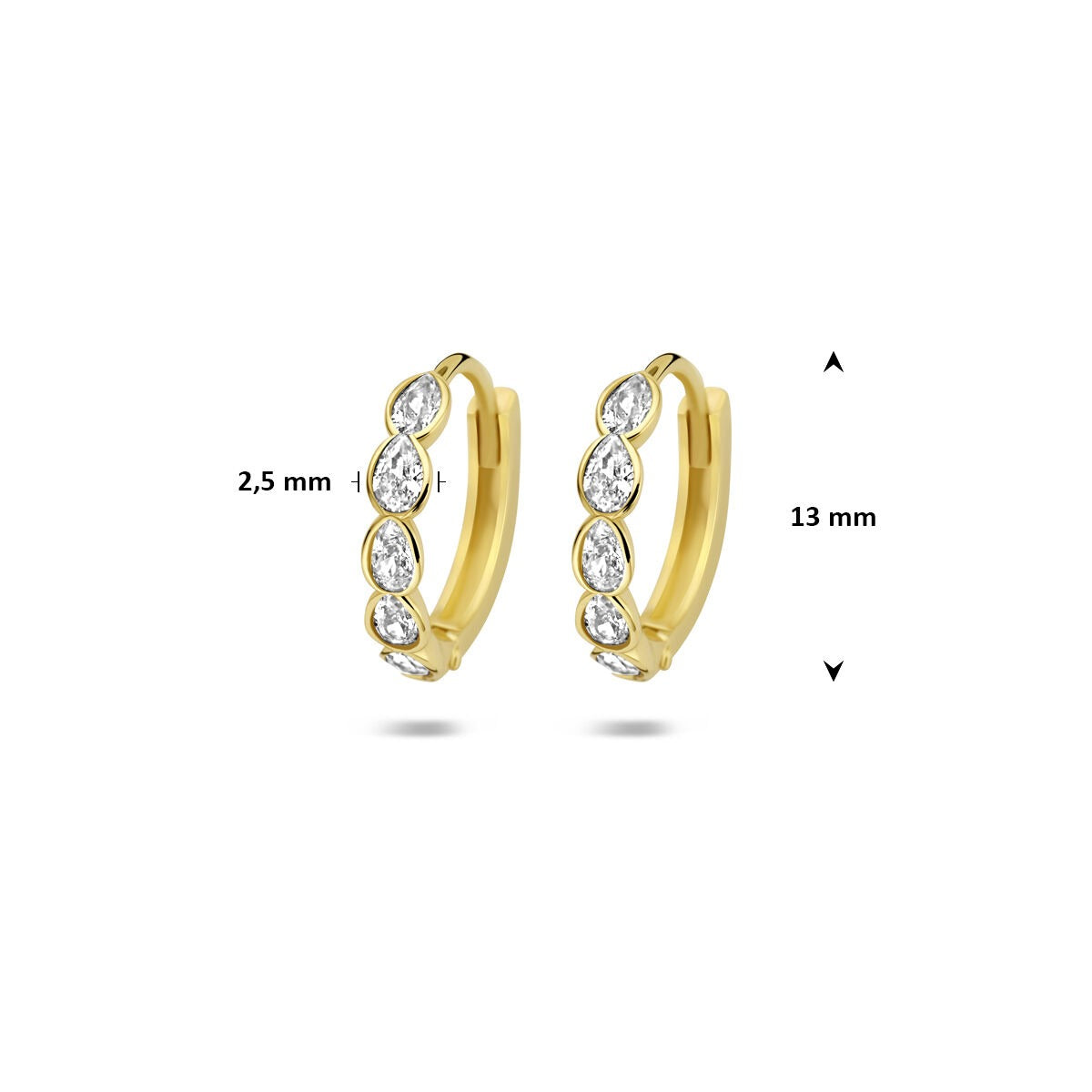 aros de oro amarillo de 9k con circonitas – brillo sutil en diseño elegante
