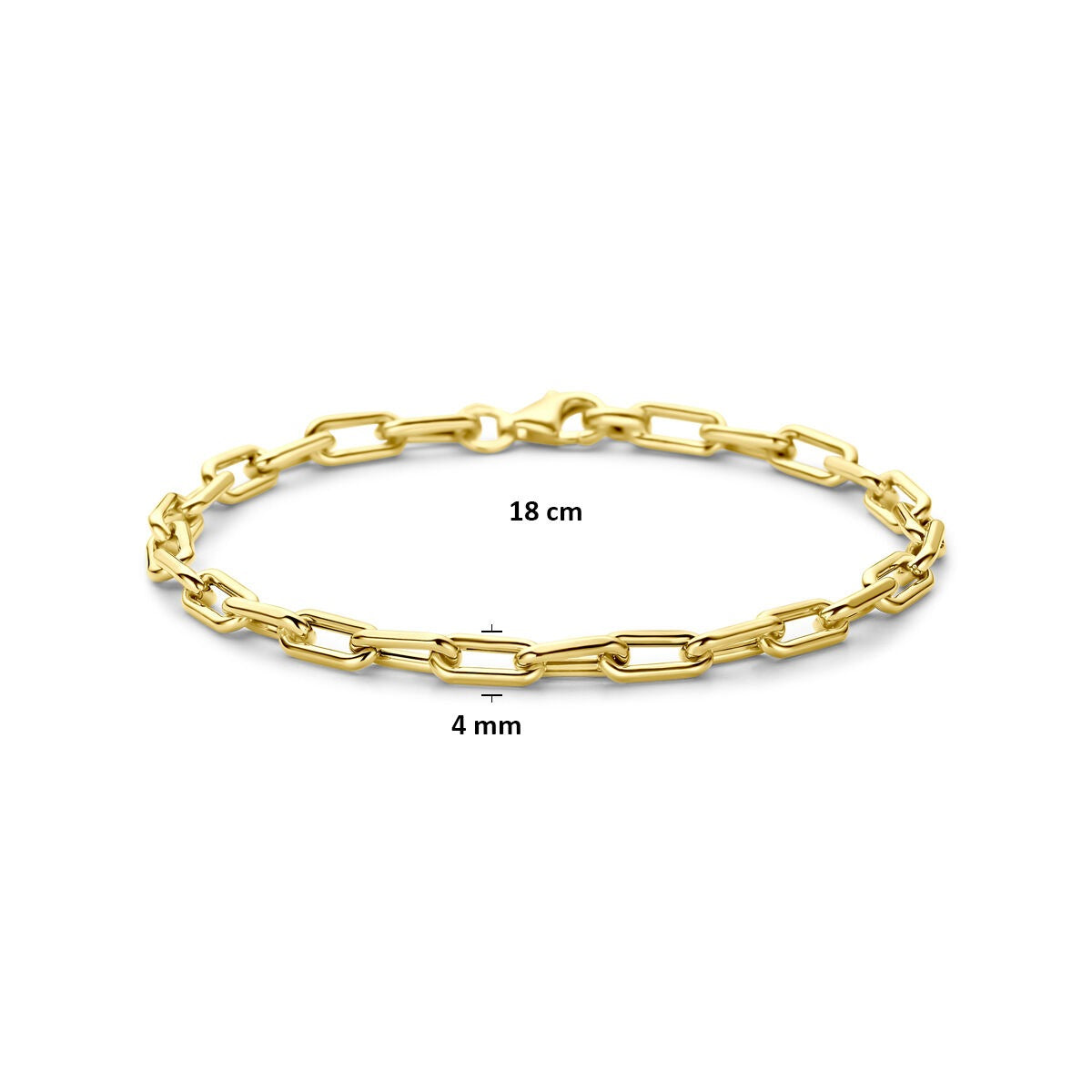 pulsera de ancla de oro amarillo de 14k