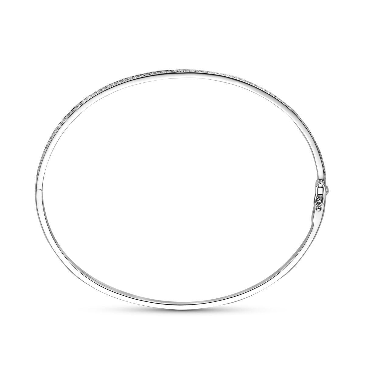 brazalete bicolor de oro de 14k con diamante