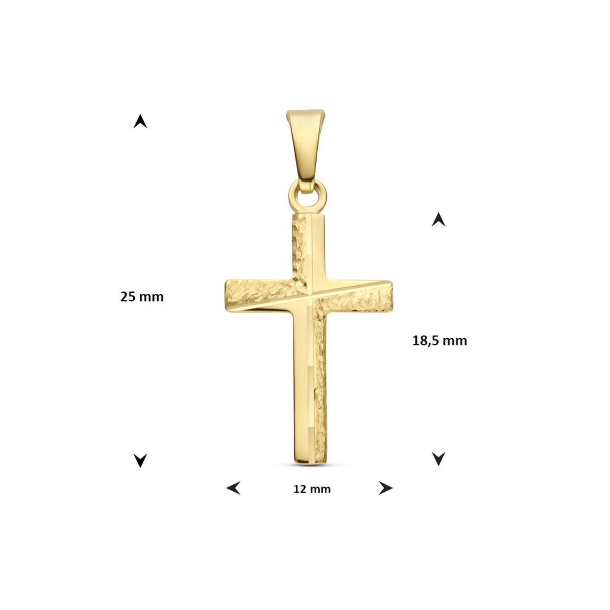 colgante cruz de oro amarillo 9k