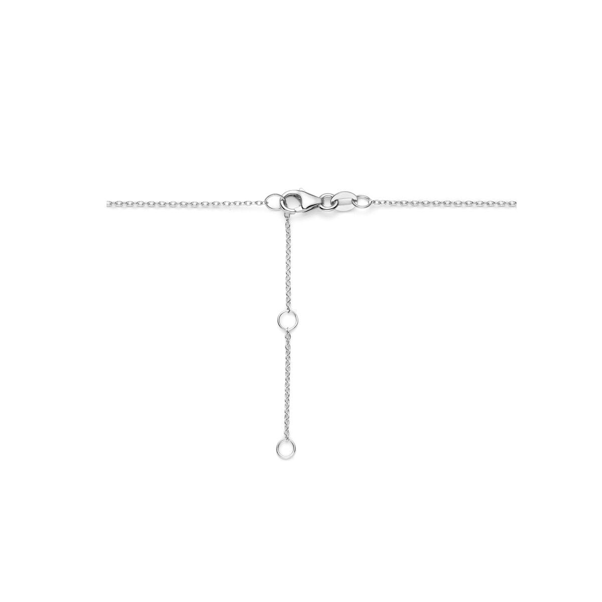 Collar de mujer en oro blanco – collar de 14k con diamante marquise
