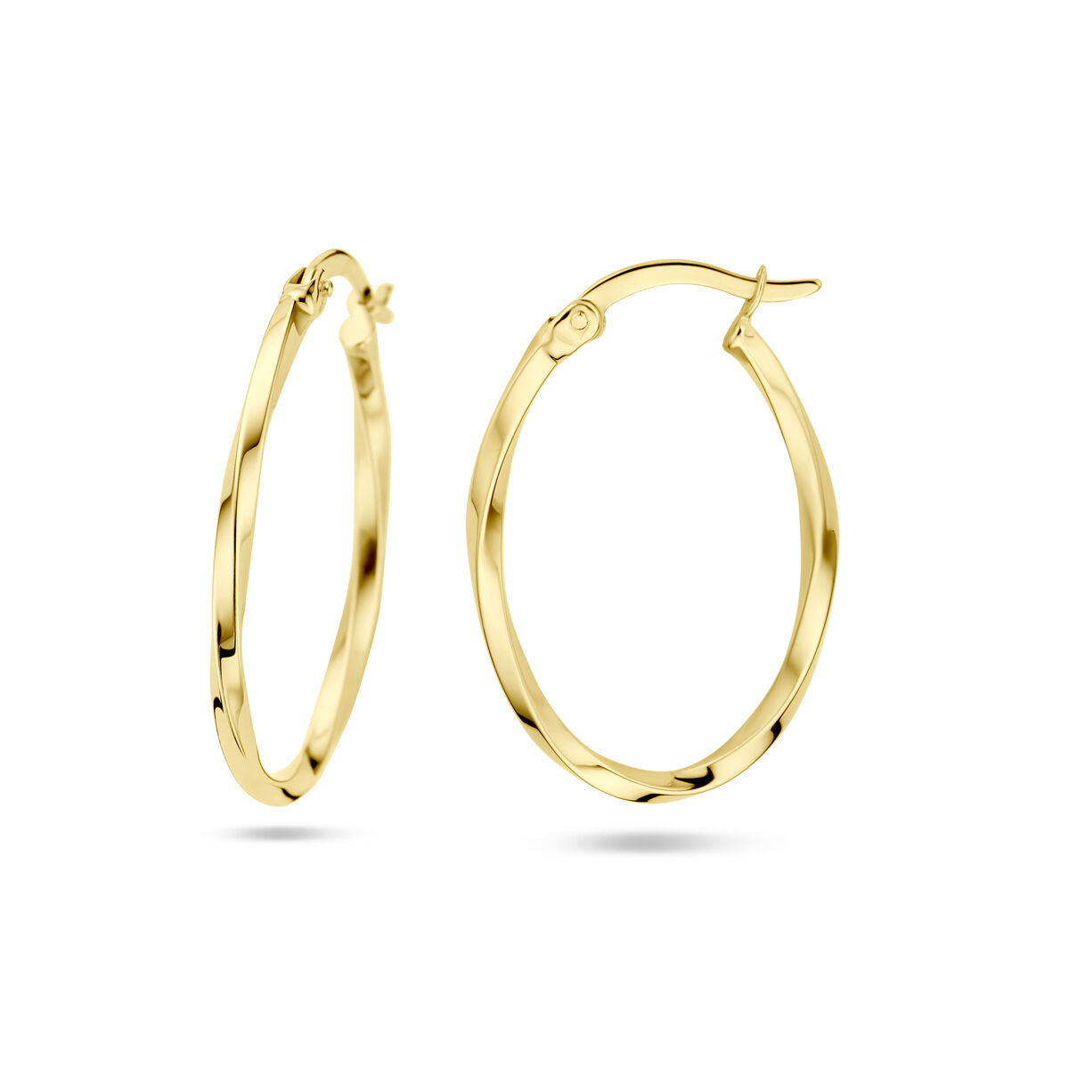 Aros de oro amarillo trenzados – 28 mm