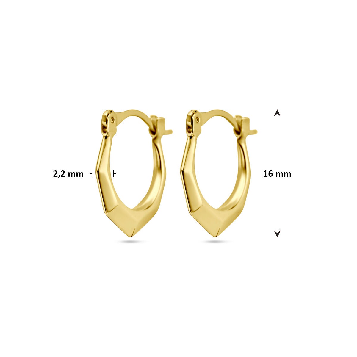 aros de lapide de oro amarillo de 14k