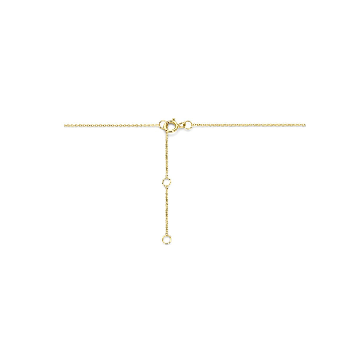 Collar de oro amarillo de 14k con flor de diamante cultivado en laboratorio