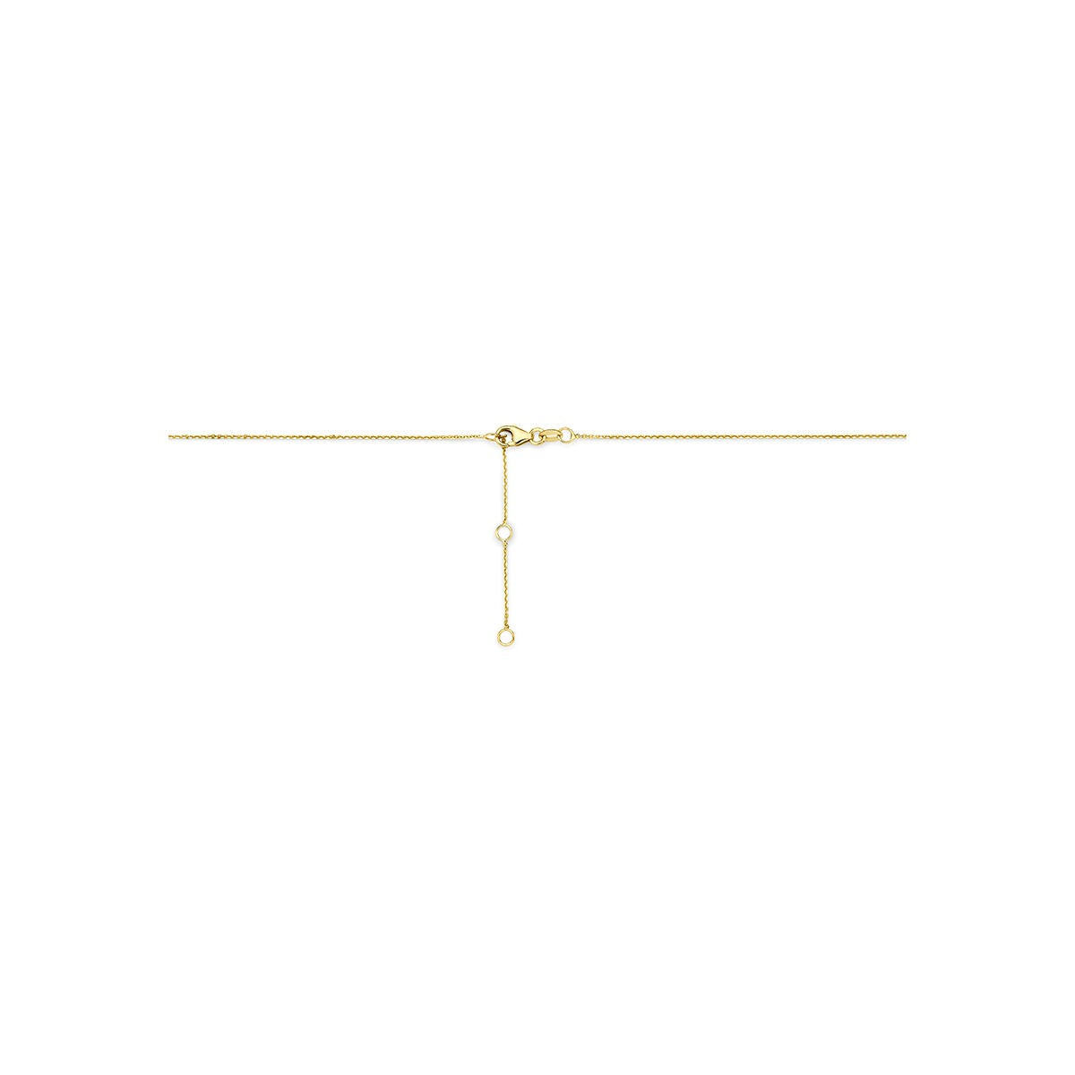 9k Geelgouden collier met balkje hanger