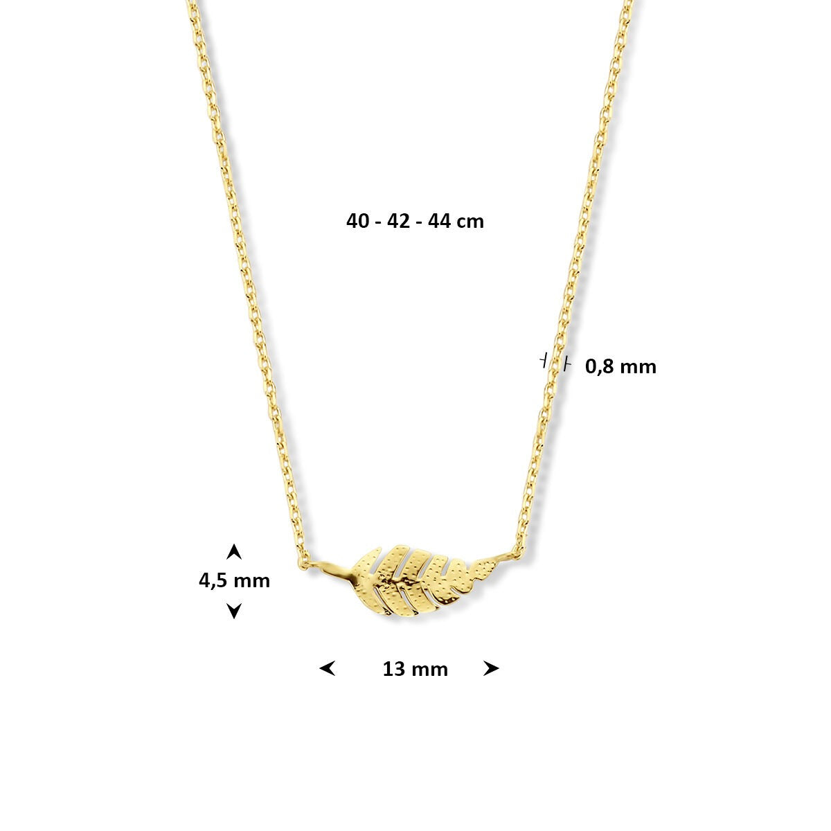 collar chapado en oro amarillo con pluma – elegante y simbólico