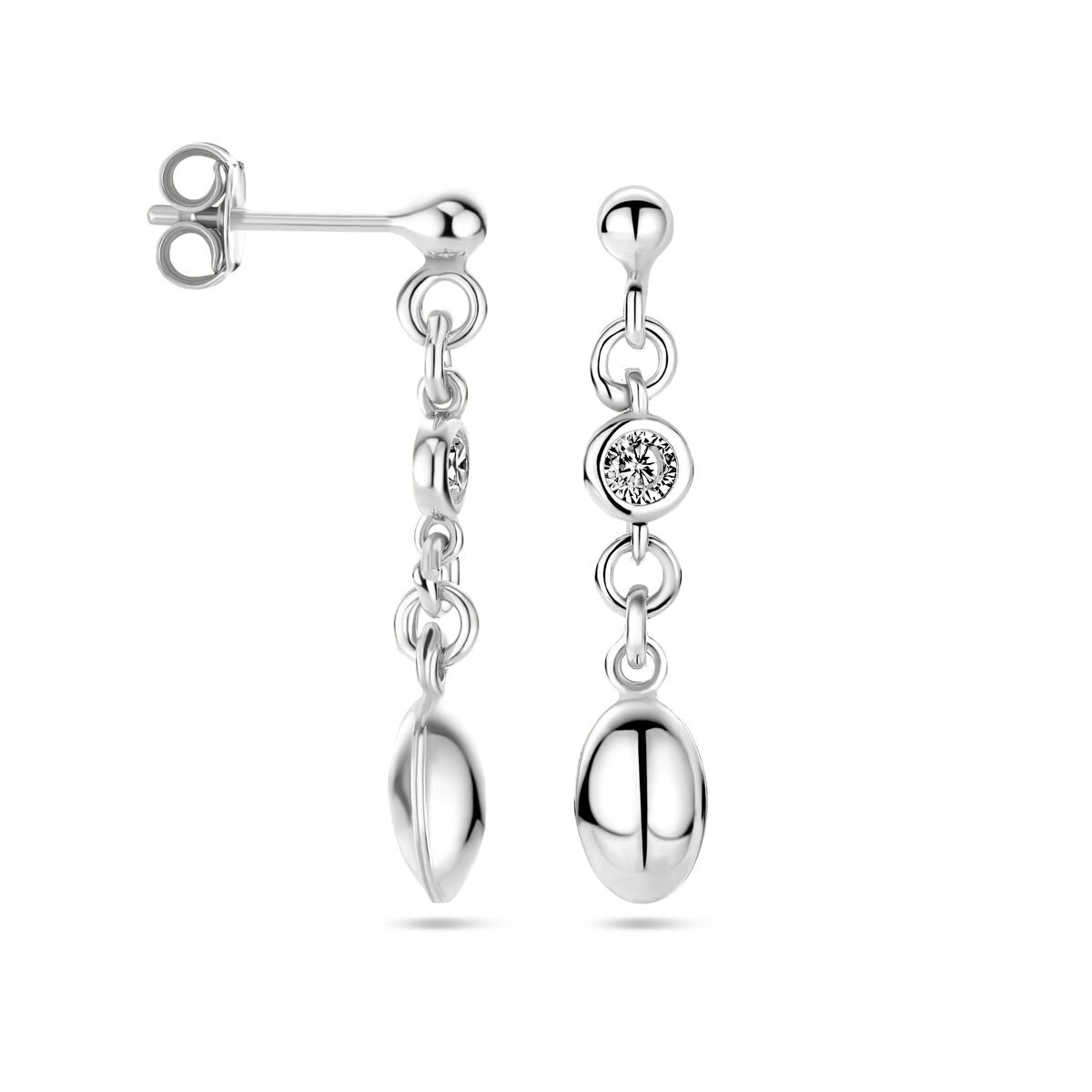 Pendientes de plata con circonitas – plata 925 rodiada