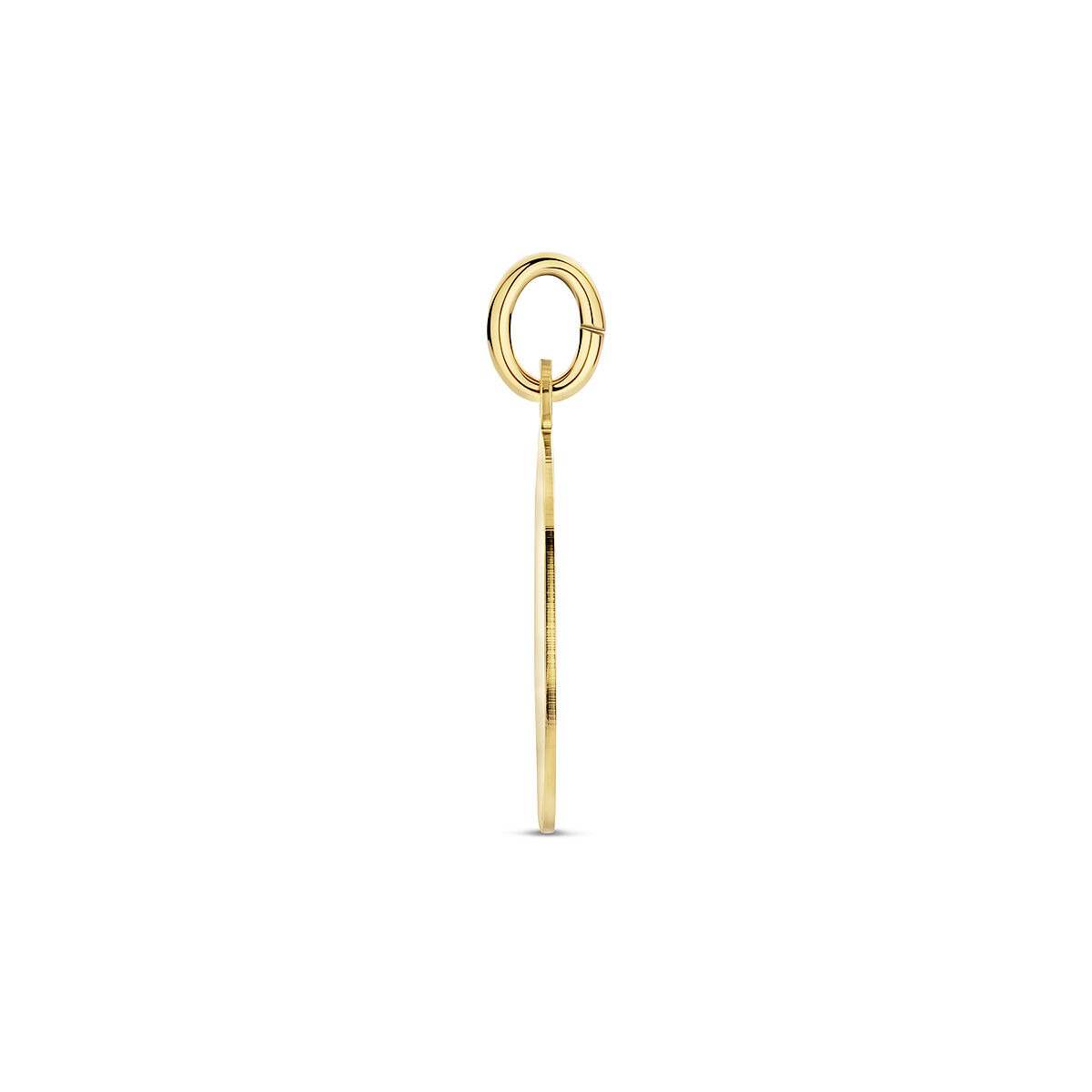 colgante redondo de oro amarillo de 9k