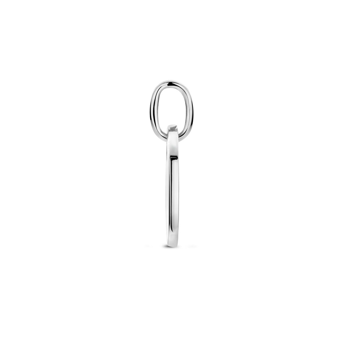 Colgante de grabado en forma de corazón de plata - plata 925 rodiada
