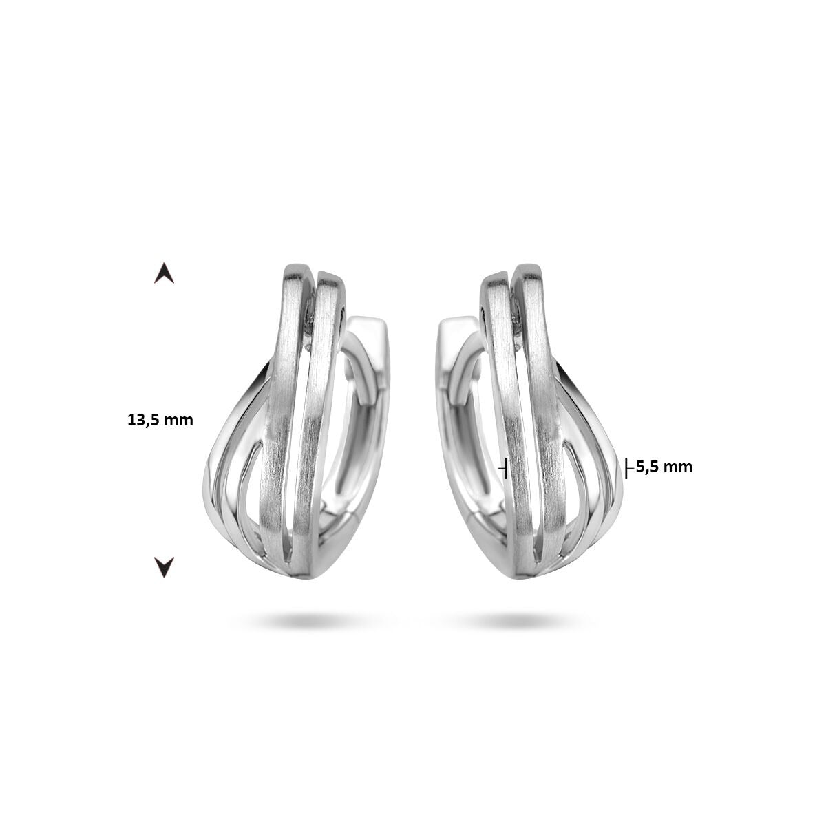 Aros de plata 925 rodiados