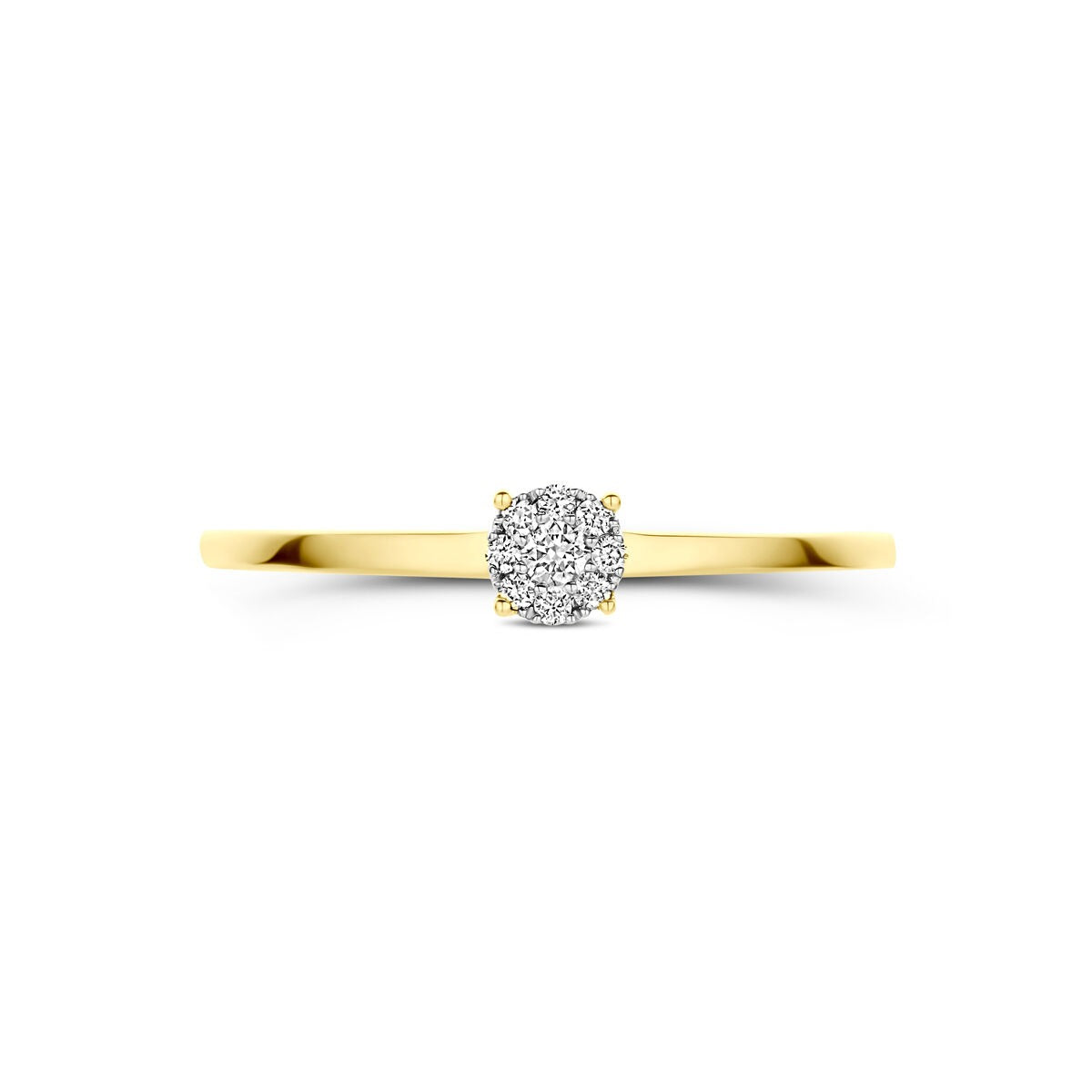 anillo de oro bicolor con diamante 0.06ct