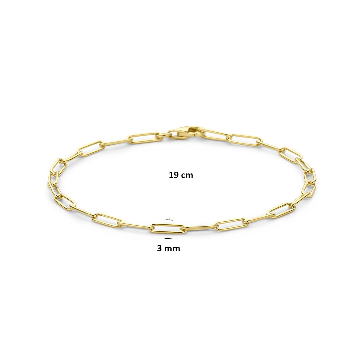Pulsera de eslabones en oro amarillo de 14k ancla