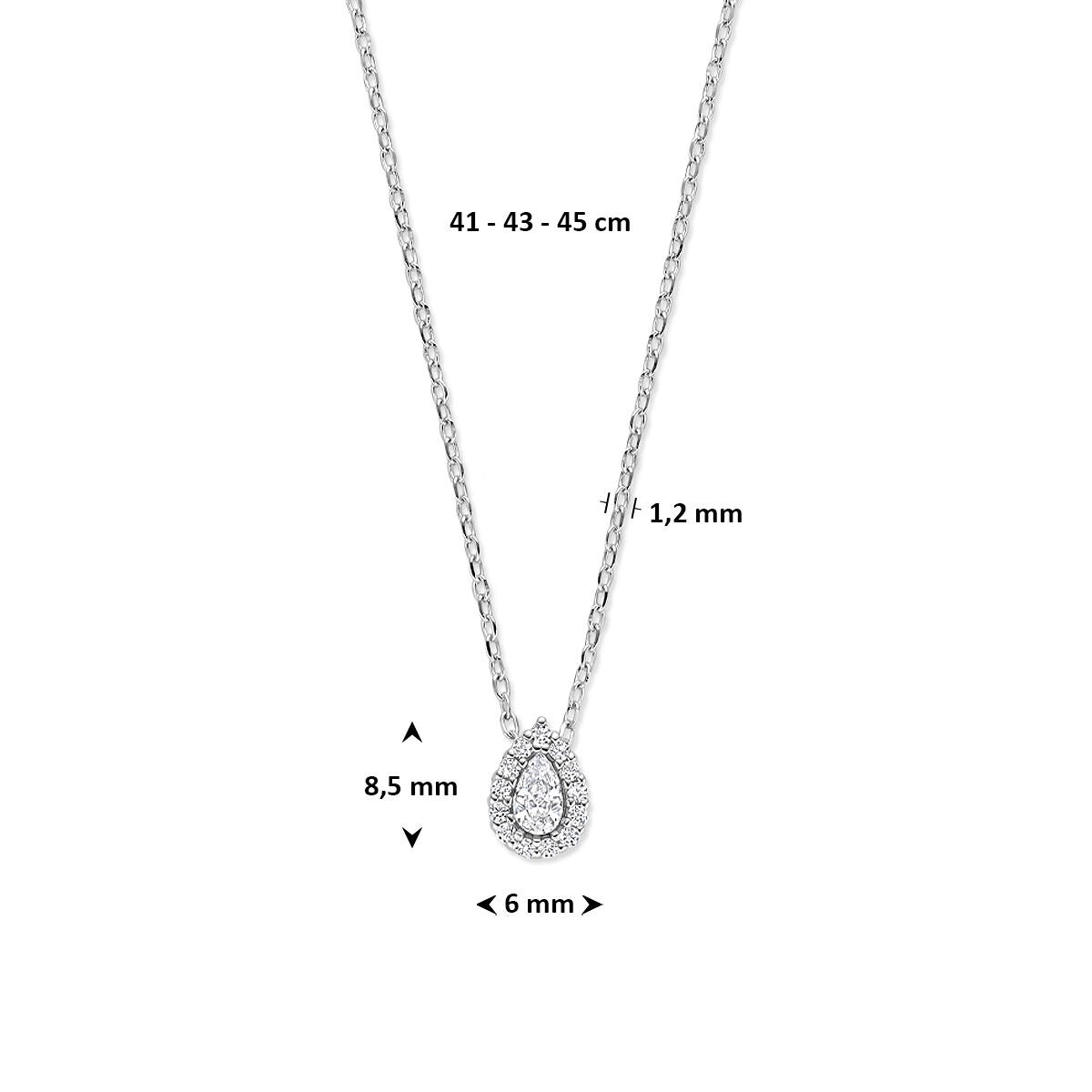 Collar de plata con circonitas – plata 925 rodiada