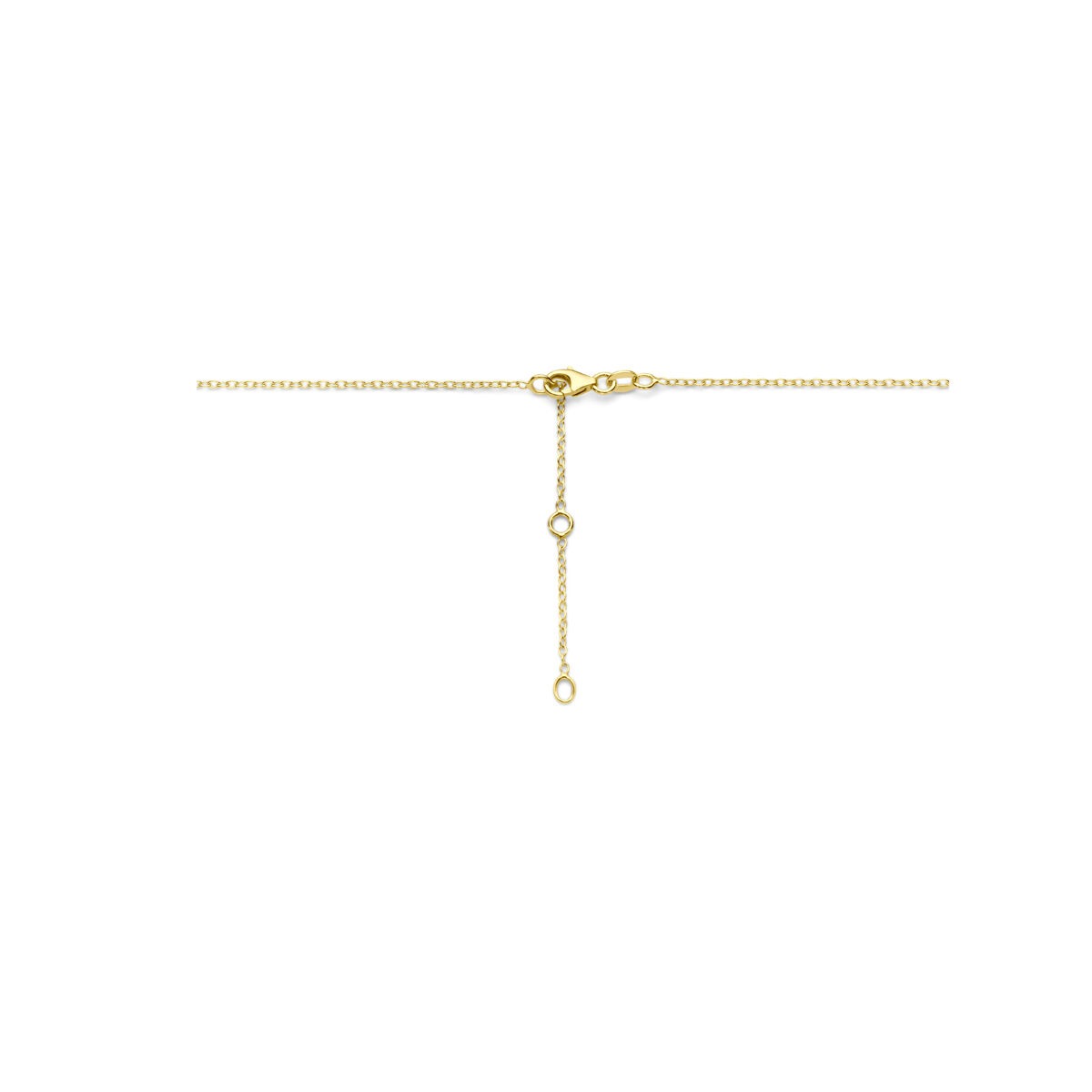 collar de oro amarillo de 14k con dos corazones