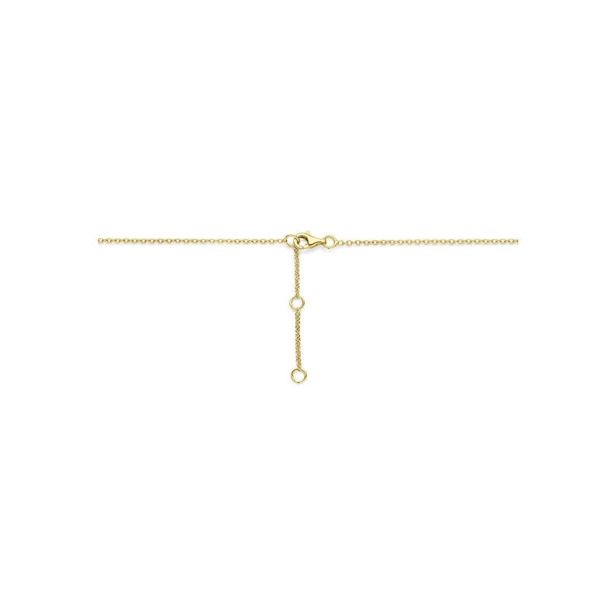 collar de oro amarillo con colgante en forma de gota y diamante 0,15 ct