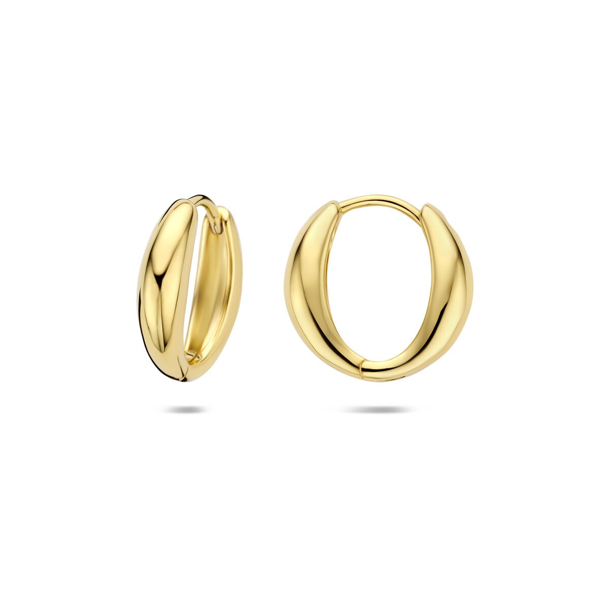 Aros chapados en oro amarillo de plata
