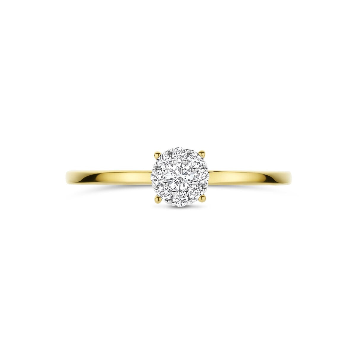Anillo de mujer bicolor con diamante – 0.13 ct