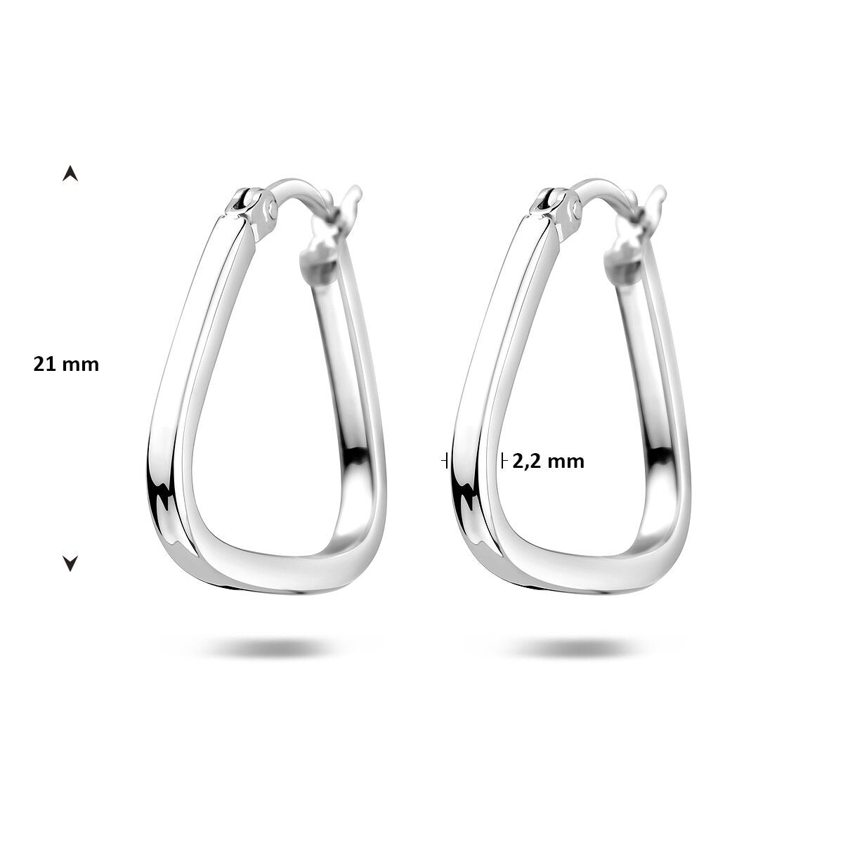 Aros de plata rodiados – aros de mujer atemporales con acabado refinado