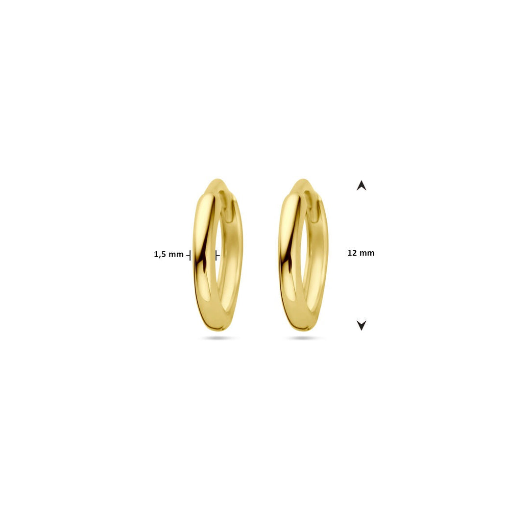 14k Geelgouden Klapoorringen voor Kinderen – 1.5mm