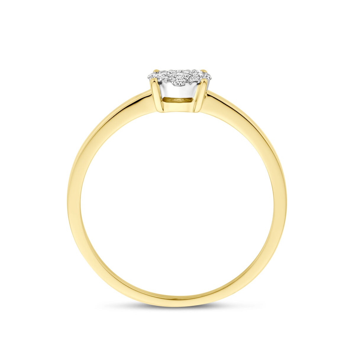 anillo de oro bicolor con diamante 0.19ct