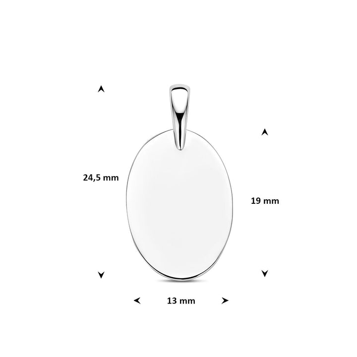 Gerhodineerd 925 zilveren graveerhanger