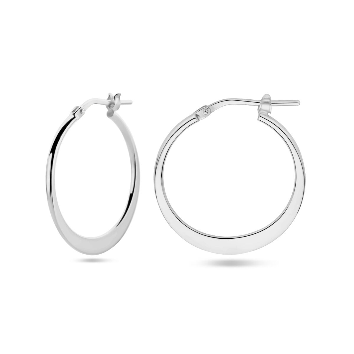 Aros de plata rodiada 24 mm