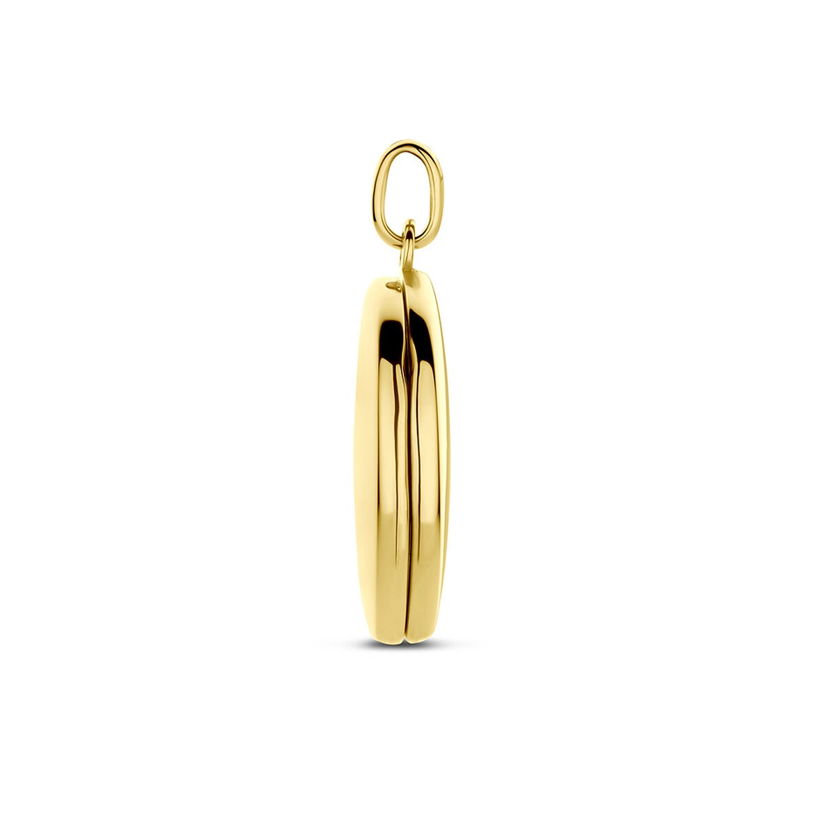 medallón ovalado de oro amarillo de 9 quilates