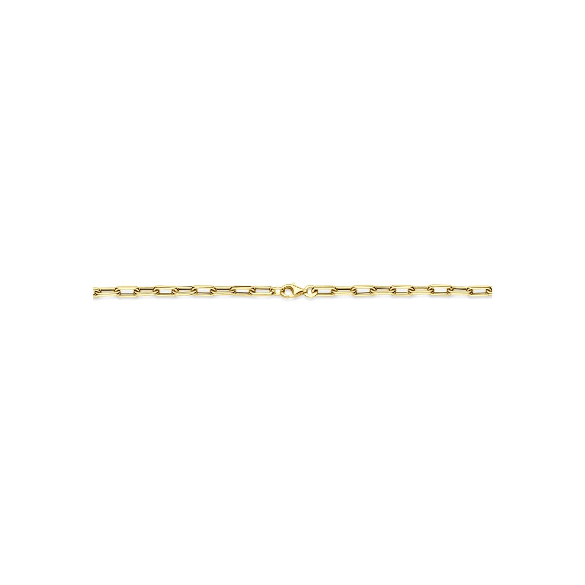 collar de ancla de oro amarillo de 14k