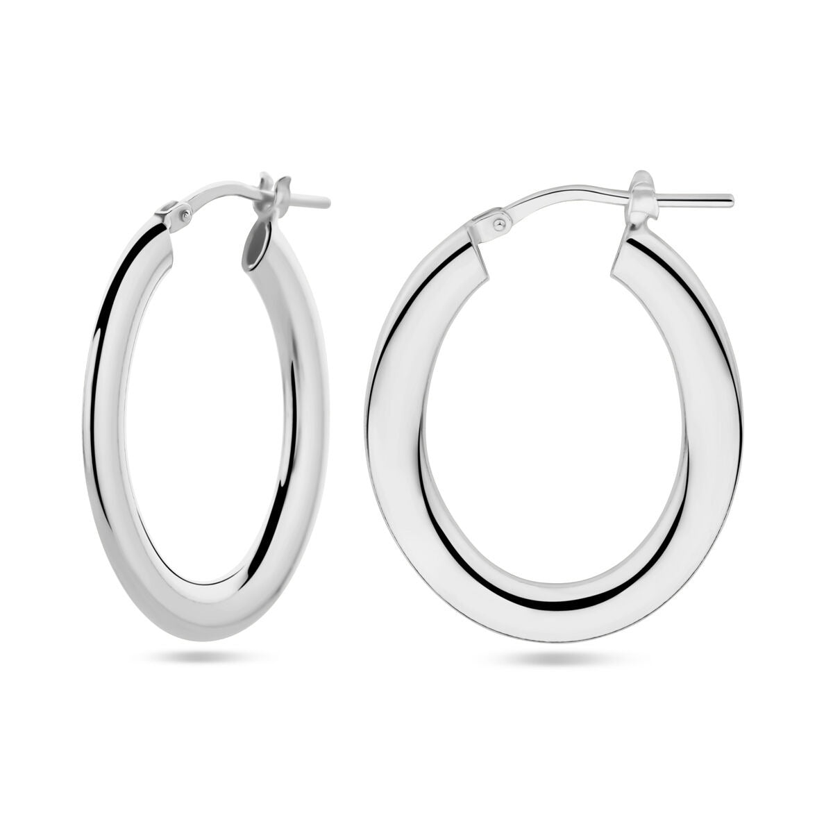 Aros de plata rodiada 29 mm