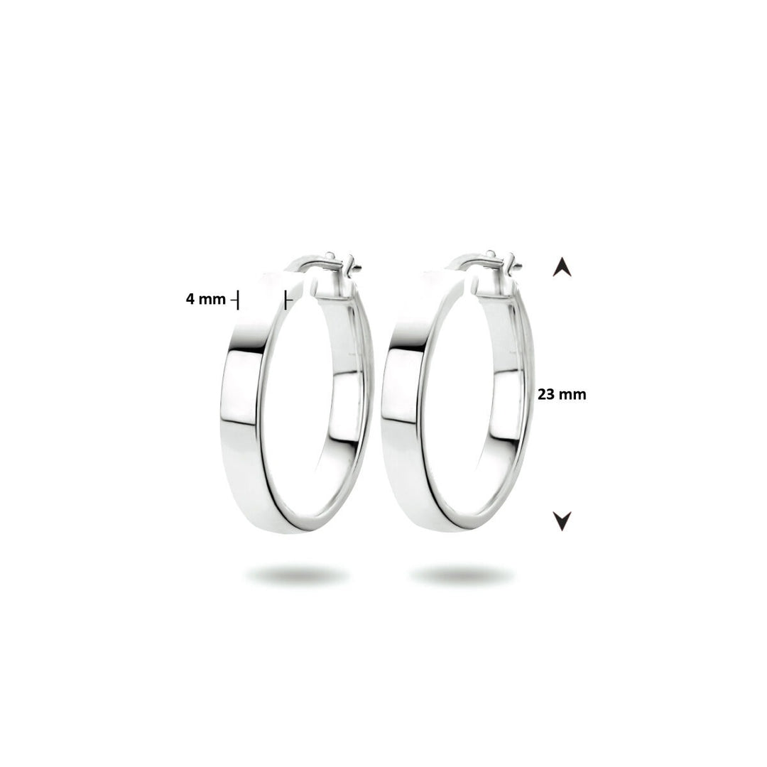 aros de plata rodiado