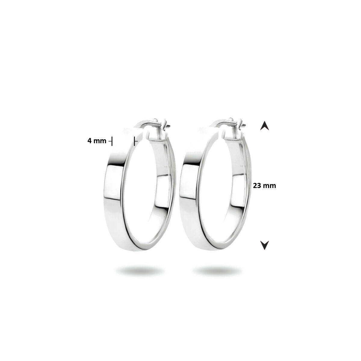 aros de plata rodiado
