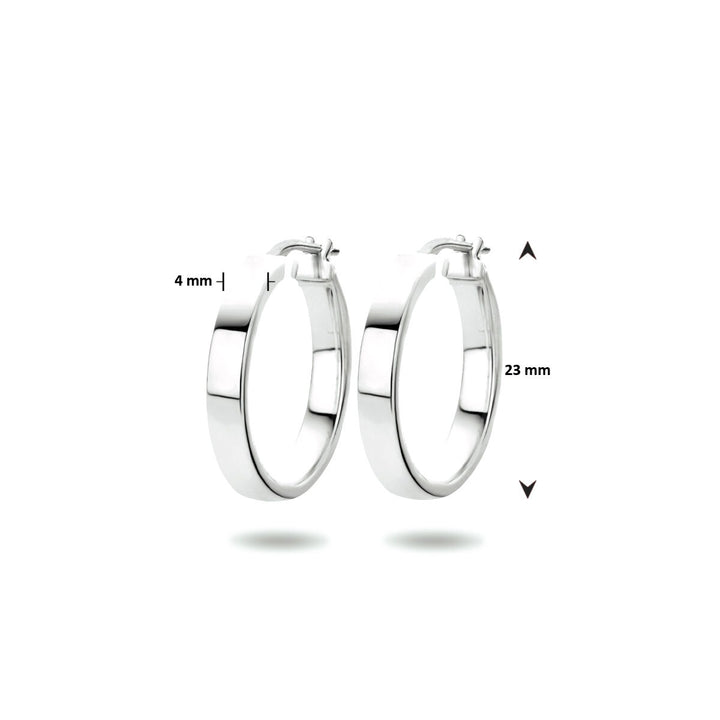 aros de plata rodiado