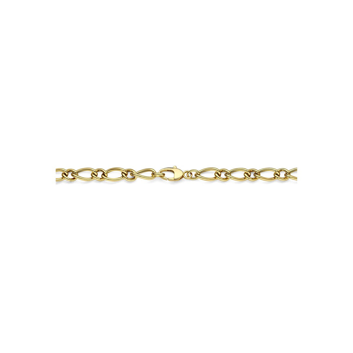 collar de ancla de oro amarillo de 14k