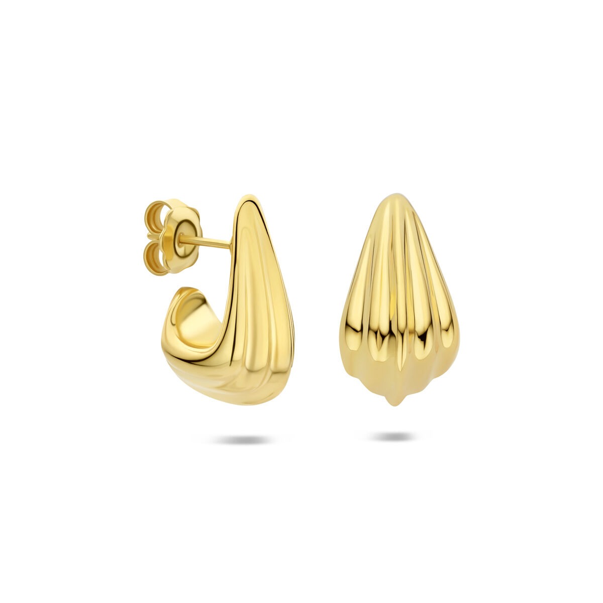Aros de plata chapados en oro – toque dorado refinado