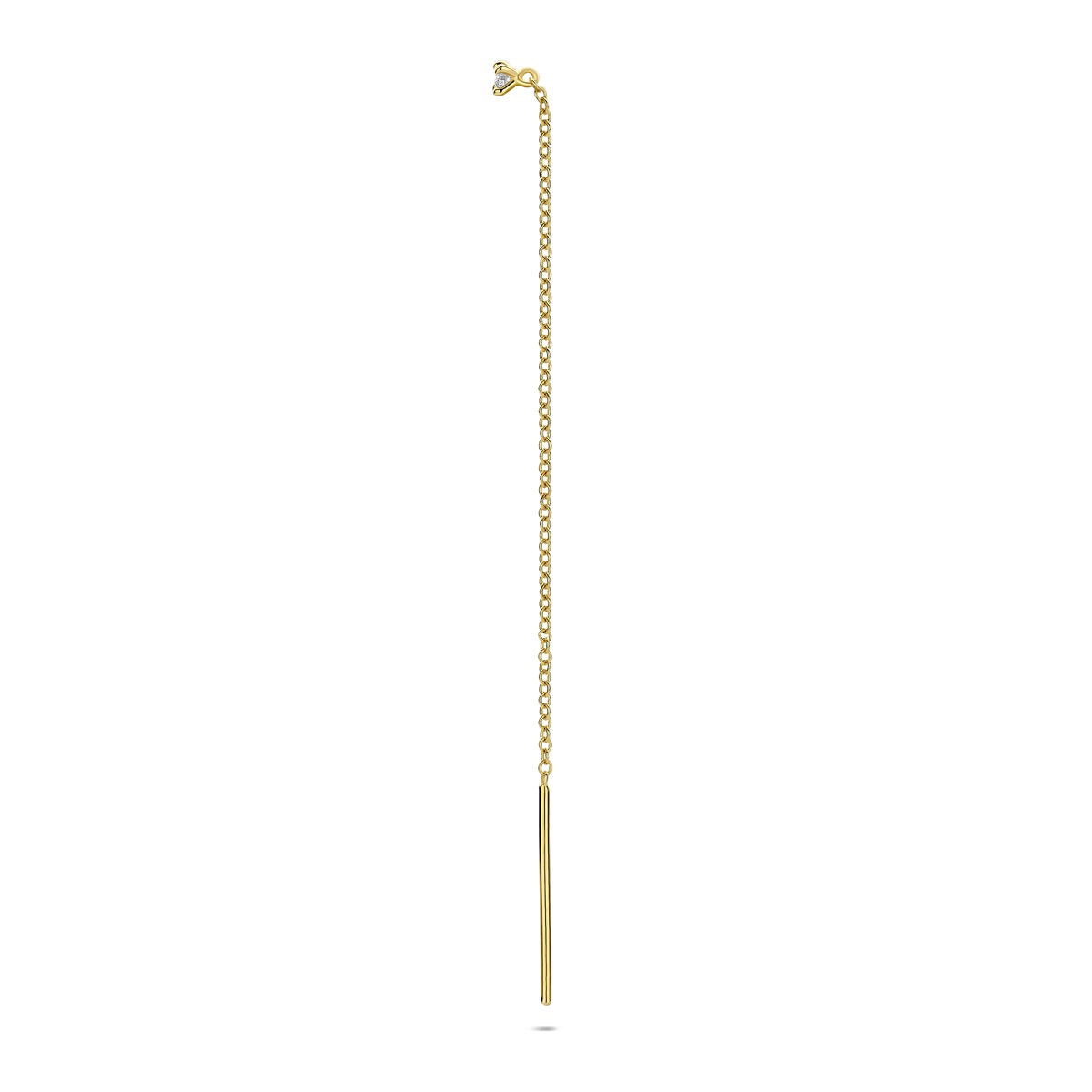 Aro de oro amarillo con diamante