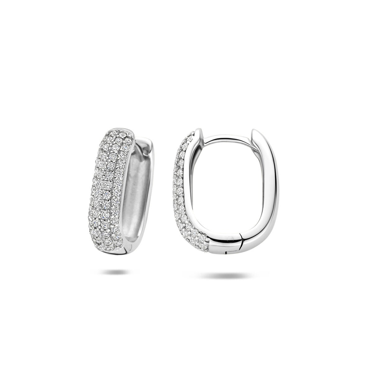 Aros de plata 925 rodiados con circonitas