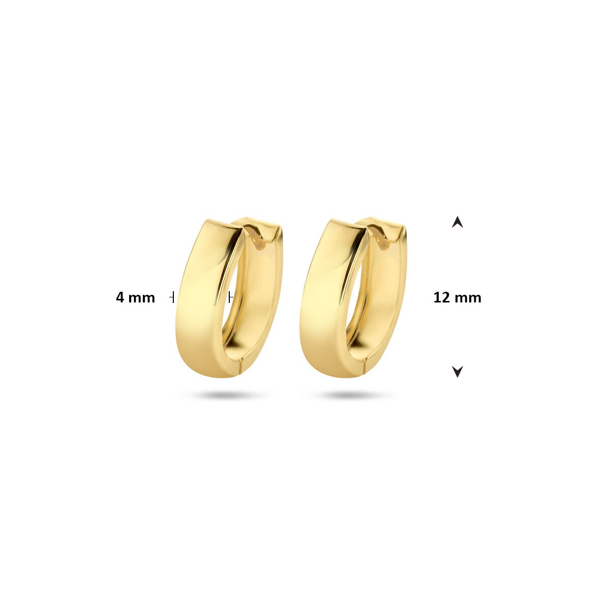 Aros chapados en oro amarillo estampados – 14k