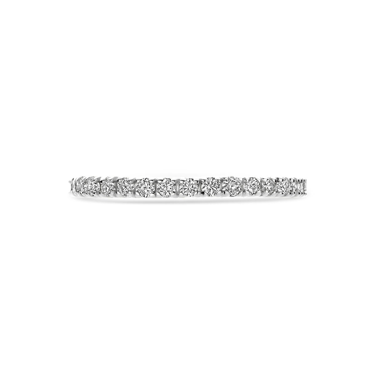 Anillo de alianza de oro blanco 14k con diamante – 0.70 ct