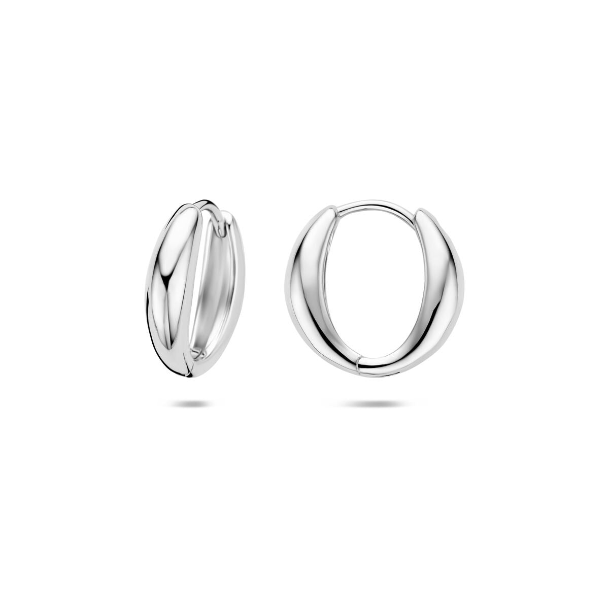 Aros de plata rodiada