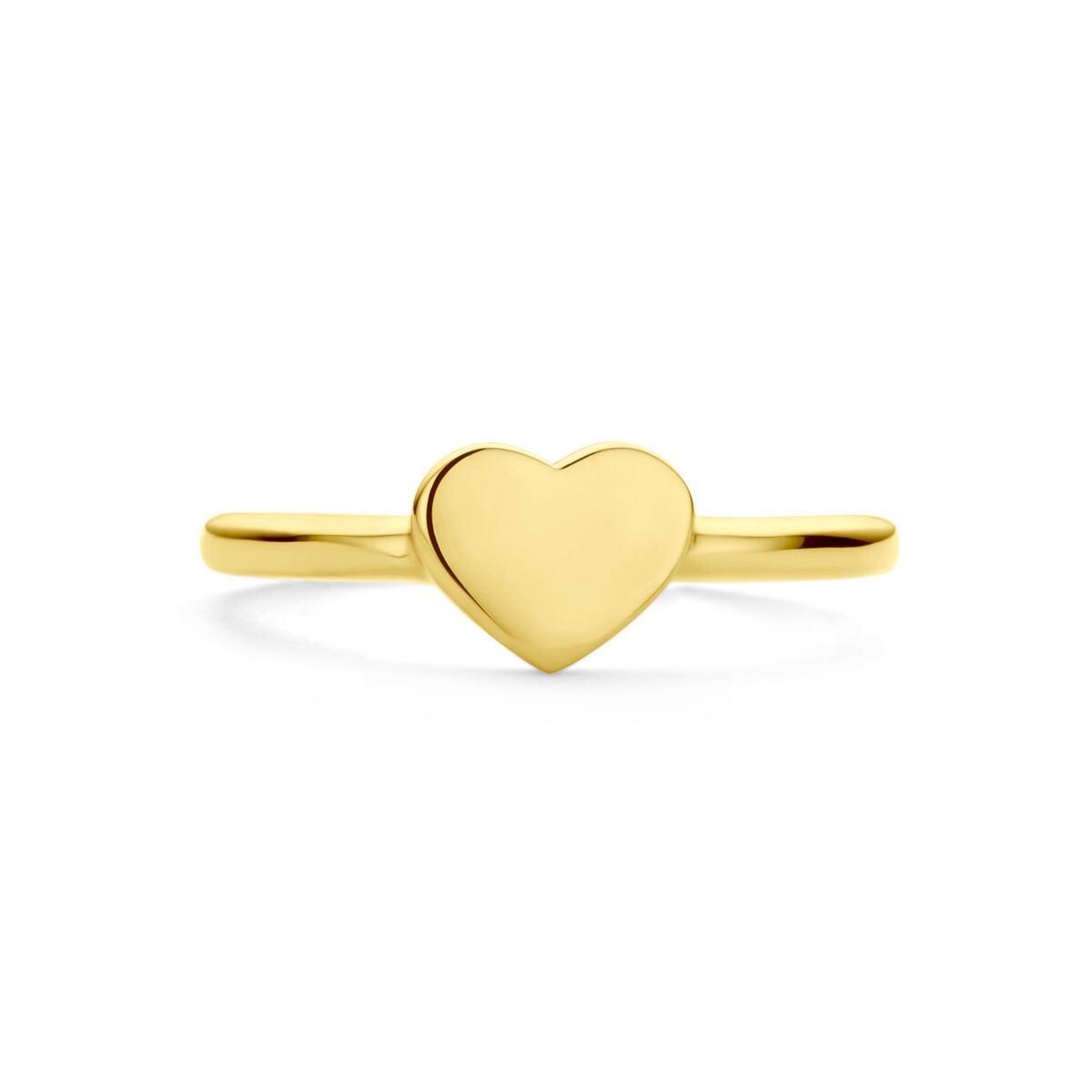 Anillo de oro amarillo de 9k con corazón