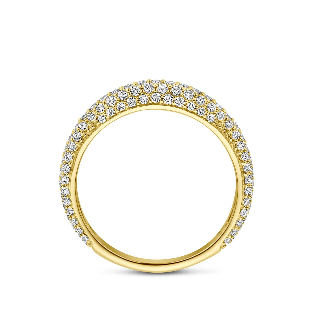 Anillo de oro amarillo de 14k con diamante