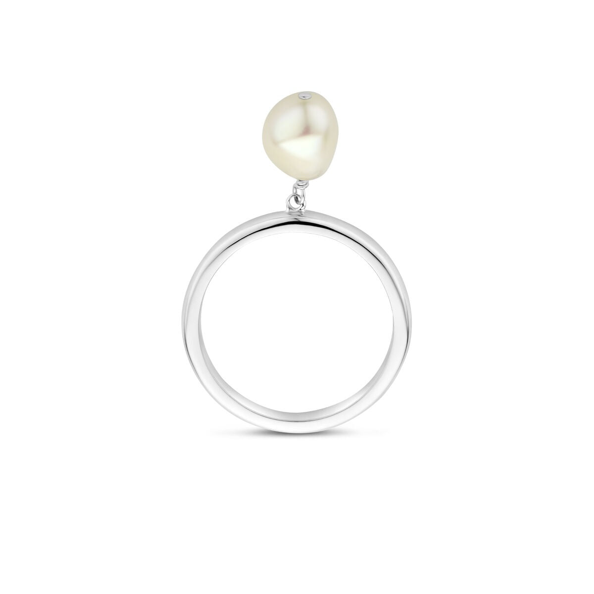 Anillo de plata 925 rodiado con perla