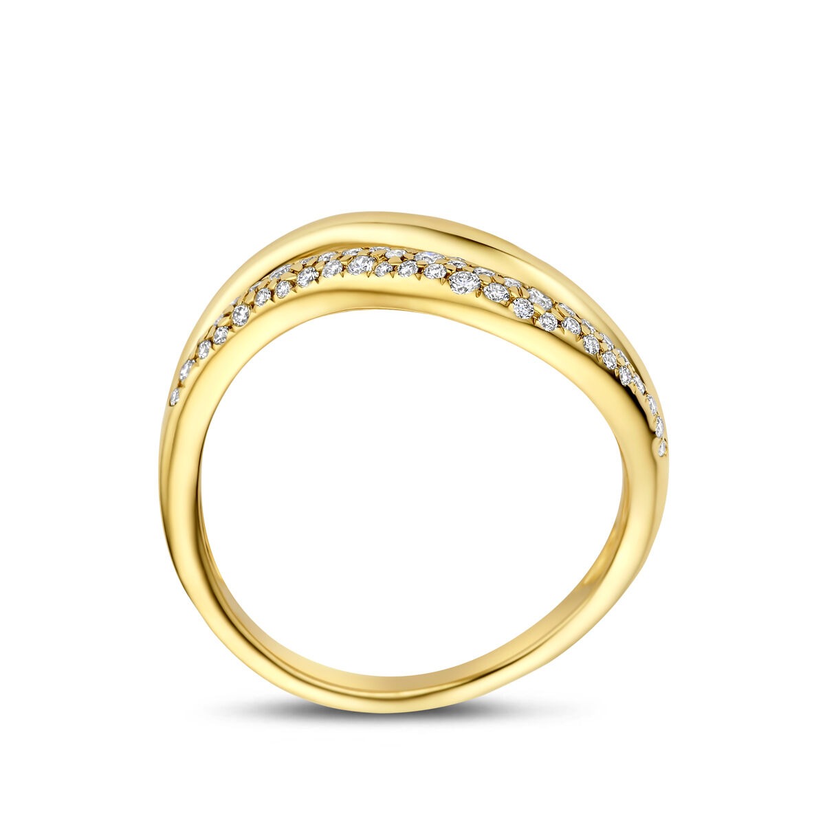 anillo de oro amarillo de 14k con diamante de 0.32ct