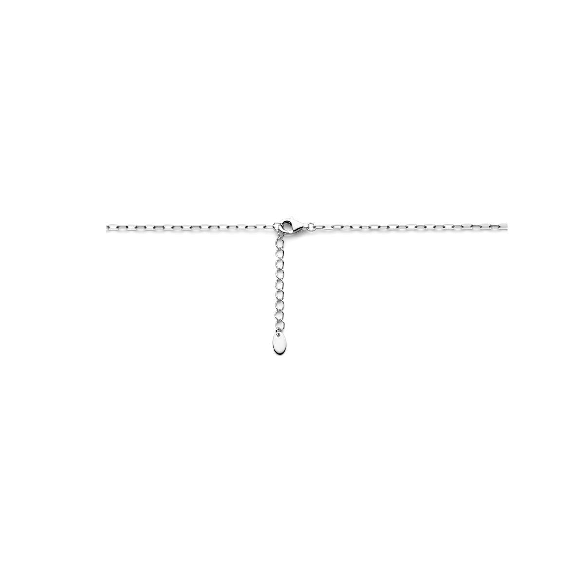 collar perla 1,7 mm 45 + 3 cm plata rodiado