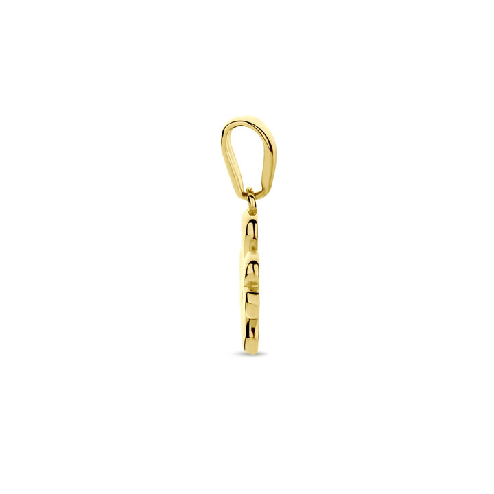 14k geelgouden klavertje-hanger – geluksbrenger in goud