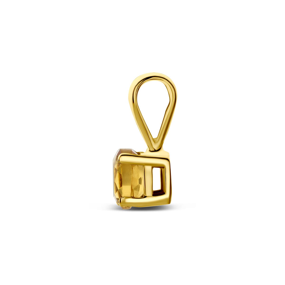 colgante de oro amarillo con citrino