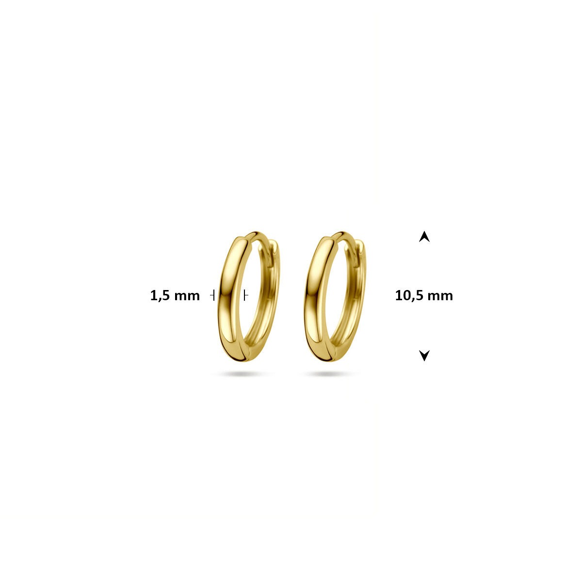 Aros de oro amarillo de 9k