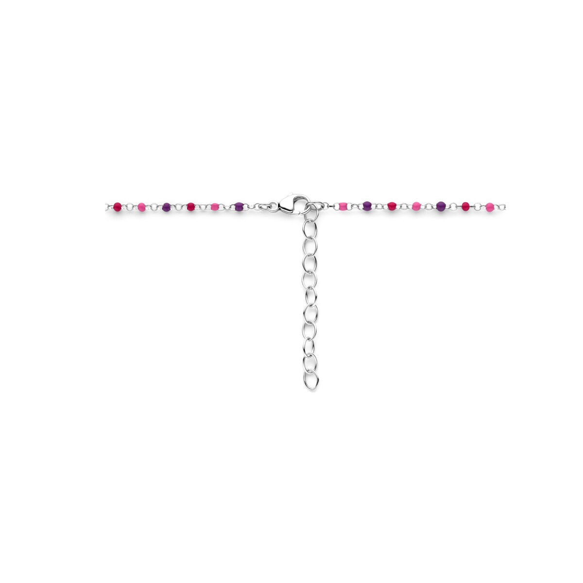 Collar infantil de plata rodiada con bolitas de esmalte – 36-40cm